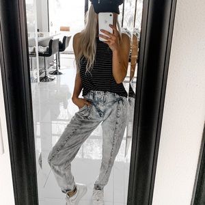 Black and White Striped Tee